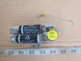 P8292zn181 Acushnet Inch Dia X 1 H 0.5uf 600vdc Capacitor Lot Of Pair Used