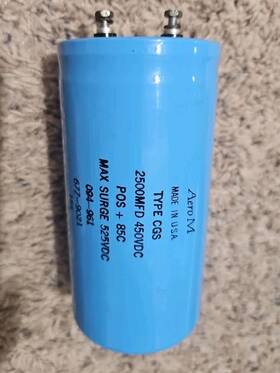 677-9021 Aero M 094-961 Capacitor 2500mfd 2500uf 450vdc Pos 85c Type Cgs