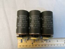 99-556074-102 Aerovox 3 Capacitors 50uf 250vdc Electrolytic Screw Base