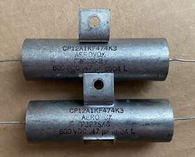Cp12a1kf474k3 Aerovox Paper Dielectric Hermetic Sealed Axial Capacitor 0.47uf 600v 10%