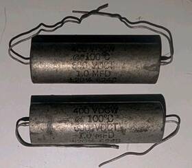 P323zn774 Aerovox 2 1 Uf 400 Vdcw / 600 Vdct Hermetically Sealed Metallized Capacitors