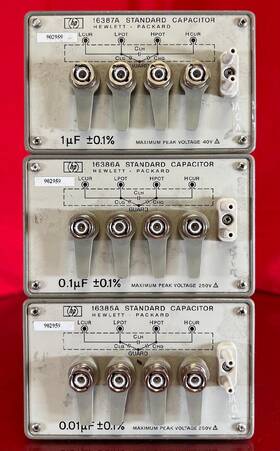 16387a Agilent/keysight 16380c Standard Capacitor Set Of 3 16385a 16386a