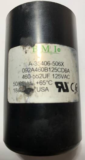A35406-506x Barker Microfarads Bmi Uf/mfd 110/125v 50/60hz Start Capacitor