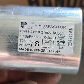 Ch85-21110-2100v.ac Bicai Ch85 H.v. Capacitor 1.10 F 3% 2100v Ac Mpn Ch85-21110
