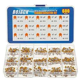 Bojack 785197411753 15 Type Values 600pcs Ceramic Capacitor Assortment Kit Capacitors From