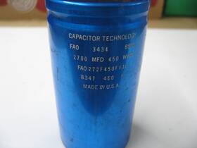 Fa0272f450fi1l Capacitor Tech 2700mfd 450wvdc 85c With Screws Q0427