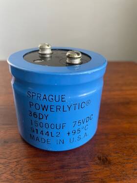 3186gd153u075ala2 Cde Sprague Powerlytic 36dy 15 000uf 75v Large Can Electrolytic Capacitor 95c Usa