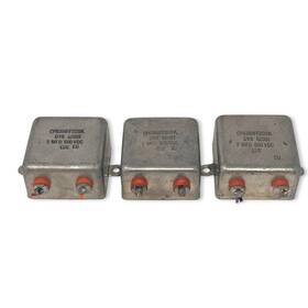 Cp53biff205k Cde Lot Of 3 Vintage Bathtub Capacitors 2 Mfd 600 Vdc Oil Filled