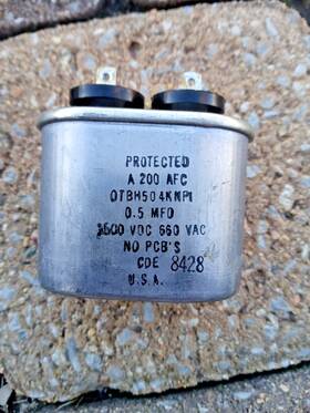 Otbh504knpi Cde .5uf 1600vdc 660vac Hermetically Sealed Oil Capacitor