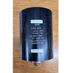 294250b122j00 Cdm Type 294 Fixed Capacitor 1.2164 Nf 25 000 V Mpn 6580503355