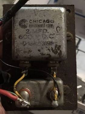 Cicp53bieg105k1 Chicago Condenser Corp. Capacitor 2 Mfd 600 V.d.c. Vintage W Potter 5910-112-6794 Cicp53bieg105k1 Chicago Condenser Corp. Capacitor 2 Mfd 600 V.d.c. Vintage W Potter 5910-112-6794