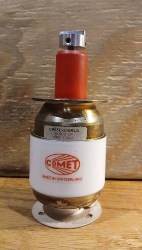 Cv05c-500rl Comet Cv05c-500rl/5 Cvlu-500ac/5-bdh-m Variable Vacuum Capacitor 5-500pf