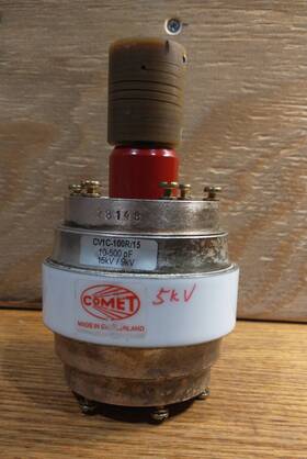 Cv1c-100r Comet Cv1c-100r/15 10-500pf 15/9kv Vacuum Variable Capacitor