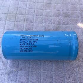500r572t250cf2b Cornell Dubilier 5700 Uf 250 Vdc Electrolytic Capacitor Type 500r Made In Usa