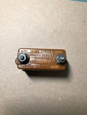 641-15ls Cornell Dubilier 400 Pf 3000 V Molded Mica Broadcast Transmitting Capacitor 4 A