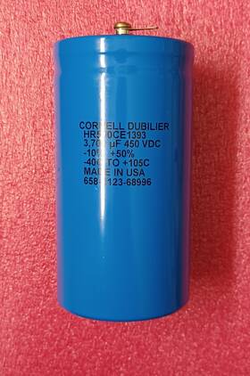 Cgs372t450x5l3ph Cornell Dubilier 3700uf 450vdc Large Can Inverter Grade Capacitor Made In Usa
