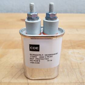 86a86504k80 Cornell Dubilier Scrn247r-f Capacitor Paper Film 0.5uf 2kv - Used