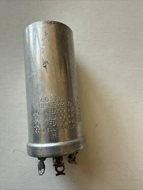 Upt32250 Cornell Dubilier Capacitor 30/20/20/20 Mfd 500 Vdc Alumin
