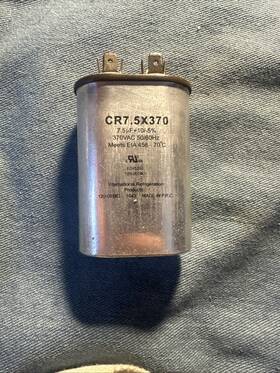 Cr7.5x370 Cr 19j28 370vac 50/60hz 7.5uf 10/-5% 5% International Refrigeration