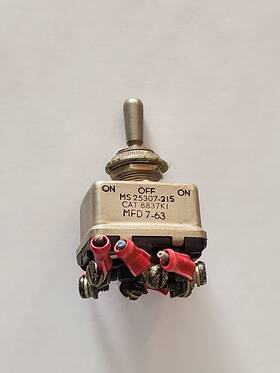 Ms25307-21s Cutler-hammer 8837k1 Toggle Switch Pn Used