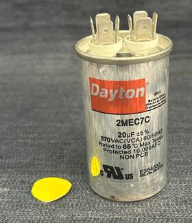 2mec7c Dayton Round Motor Run Capacitor 370vac 50/60hz