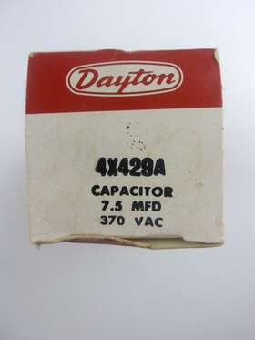 4x429a Dayton Capacitor - 7.5 Mfd 370 Vac