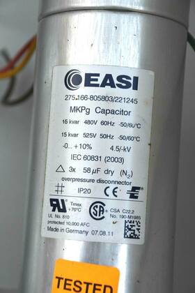 Esl-4000 Easi Energy Automation Systems Inc 30 Kvar Power Factor Correction Capacitors 480v 3 Ph Reactive Esl4000