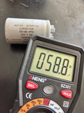 53-64-2b Fujitsu Motor Start Capacitor 53-64 Mfd Uf 220vac Hvac Garage Door Opener Craftsman Cap