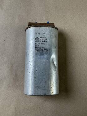 21l108 Ge Vintage Motor Run Cap 20 Uf 330vac 90c Non Pcb Usa Screw Terminals