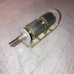 48b223 Hammarlund Ham Radio Cap Silver Plated 2 Section Variable Air Capacitor