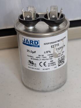 Cbb65 Jard 12715 Mars/jard 25 Uf Mfd 370 Vac Round Run Capacitor