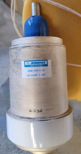 Cvdd-500-20-500 Jennings Cvdd-500-20- 500 Pf 7.5kv Vaccum Capacitor