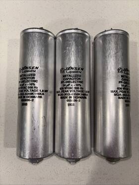 Cap-dual-40-50 Jensen Lot Of 3 14 Microfarad 630vac Capacitors