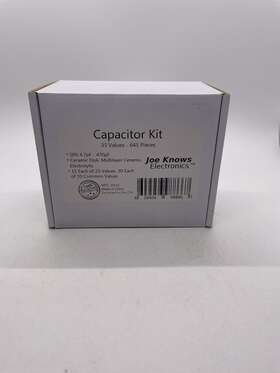 Joe Knows Electronics 609456988667 Capacitor Kit 33 Values- 645 Pieces See List