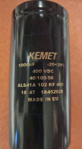 Als41a Kemet 400v 1000uf Capacitor. 102 Kf 400