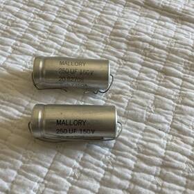 20-82708 Mallory Two - 250uf 150v Axial Electrolytic Capacitor Amp Audio Nos