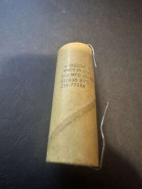 235-7718a Mallory 100 Mfd 350 Vdc Capacitor