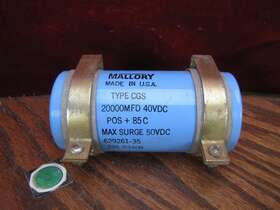 235-8340b Mallory 629261-35 Cgs Capacitor 2000mfd 40vdc