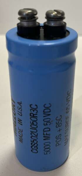 Cg502u050u3c Mallory 5000 Mfd 50v Large Can Electrolytic Capacitor