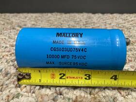 Cgs103u075v5l3ph Mallory 10 000uf 75v Dc Electrolytic Capacitor Used Tested