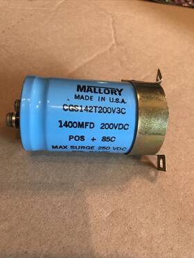 Cgs142t200v3c Mallory Capacitor Cgs142t200v3c200vdc 658-0121-956 With Mounting Bracket