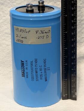 Cgs273u075x5l3ph Mallory 27 000uf Nominal 75v 8.36 M Esr Type Cgs Capacitor