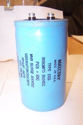 Cgs302t350x5c3ph Mallory 3000mfd 350v Large Can Electrolytic Aluminum Capacitor