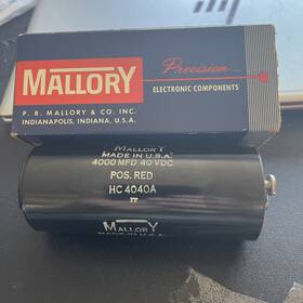 Hc4040a Mallory 4000uf 40v Large Can Electrolytic Capacitor