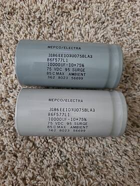 3186ee103u075bla3 Mepco/electra 3186ec602u050ama2 Capacitor 10000uf Set Of 2