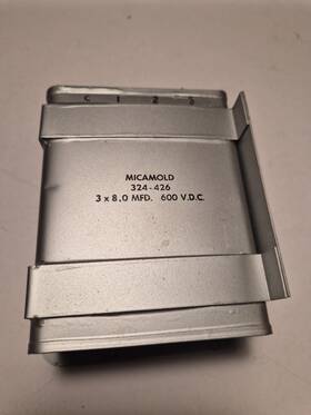 324-426 Micamold 3 X 8mf 600vdc Capacitor Pn Used Warranty
