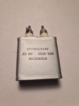 Cp70e1ej254v Micamold 0.25mf 2000vdc Capacitor Pn Used Warranty