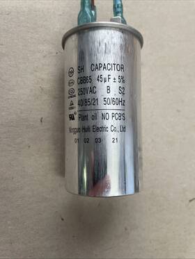 Cbb65 Ningguo Huili Electric Co. Ltd 45uf Sh Capacitor 5% 250vac