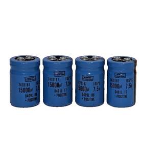 747d187 Nippon Chemi-con Lot Of 4 Electrolytic Capacitors 105 C 15000 F 7.5v
