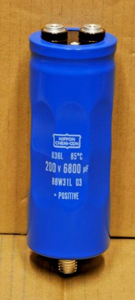 88w31l Nippon Chemi-con Aluminum Capacitor - U36l 200v 6800 F 85 C Positive